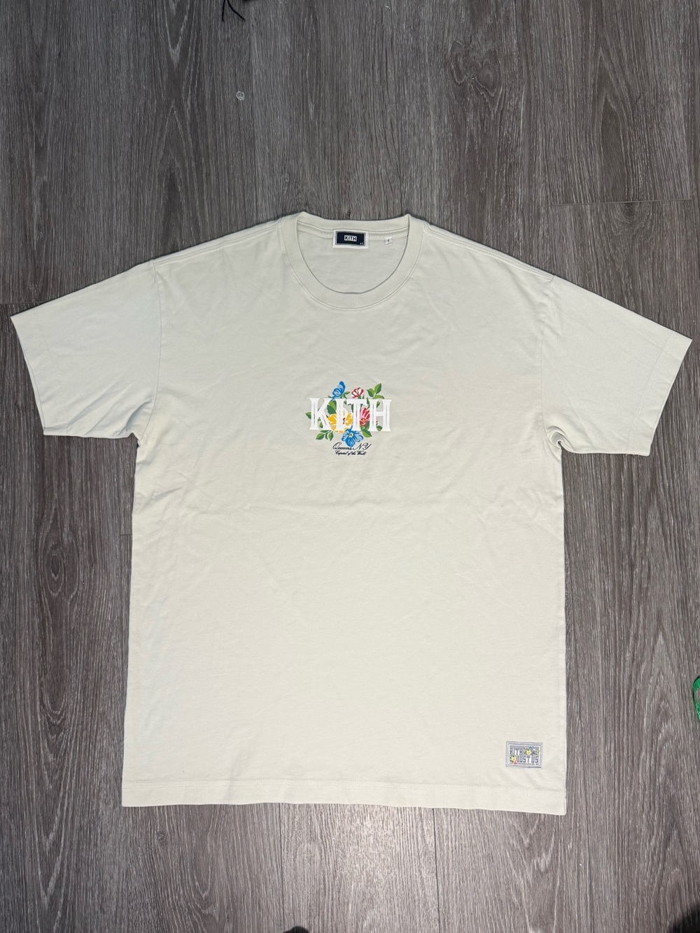 Kith Western Floral Tee Sandrift - Size XS